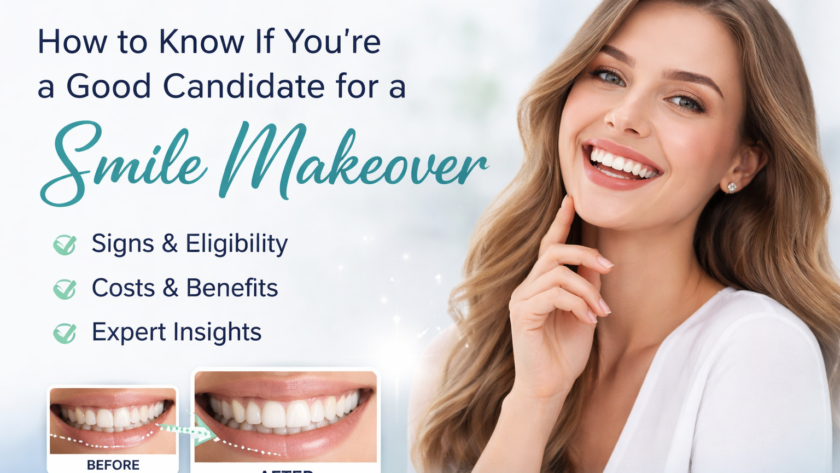 smile makeover before and after results showing ideal candidate transformation