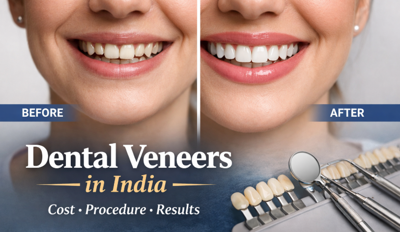 Dental veneers before and after smile transformation in India