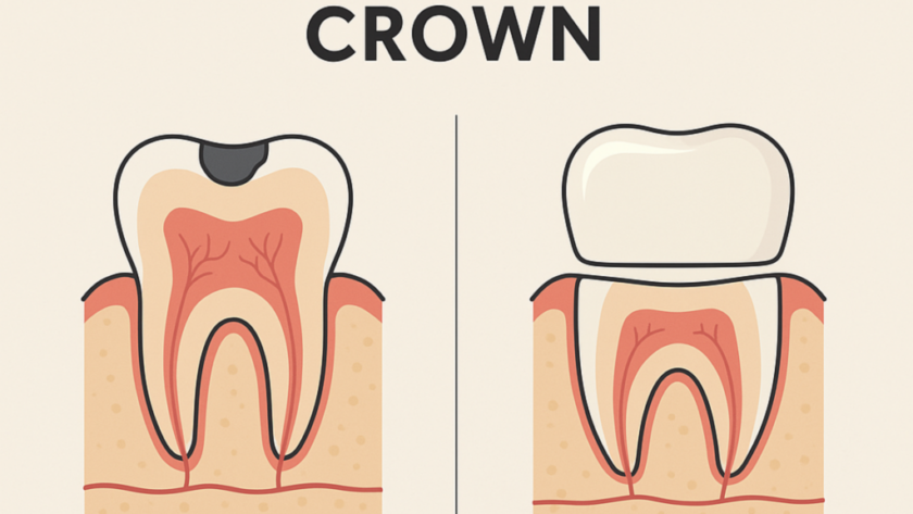 dental crown vas filling