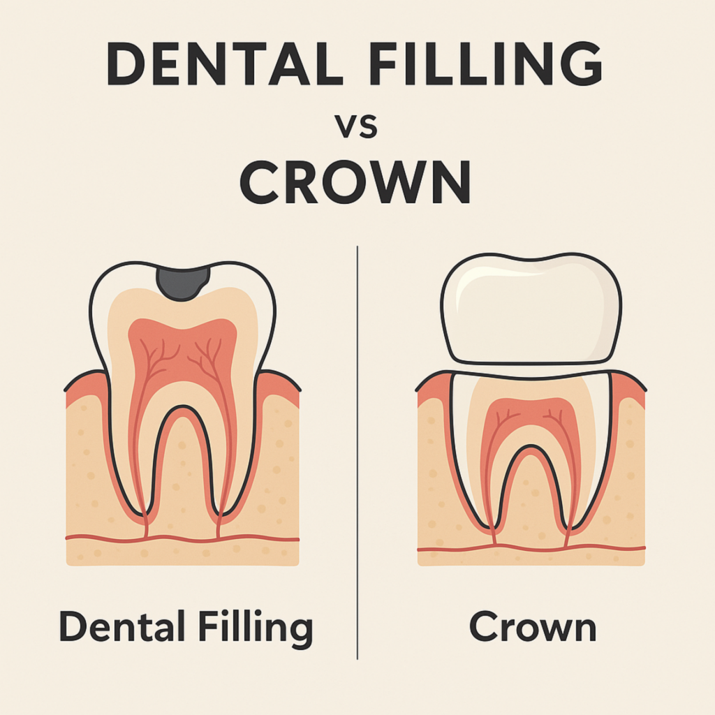 dental crown vas filling